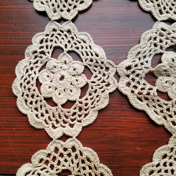 Hand made Crochet doily table runner - Picture 2 of 3
